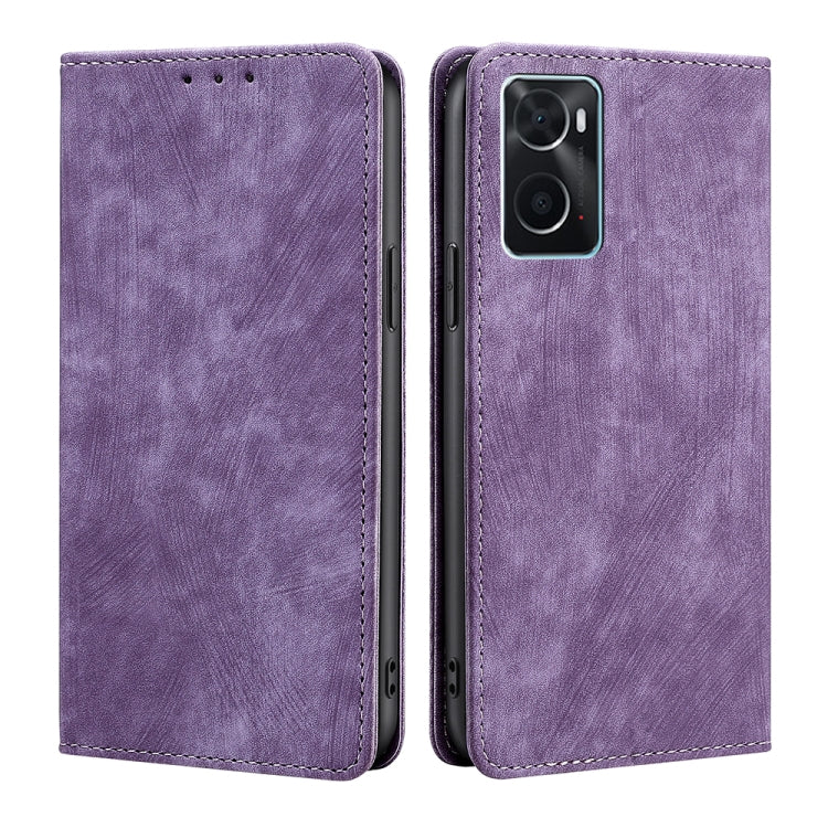 RFID Anti-theft Brush Magnetic Leather Phone Case, For OPPO A36 4G/A76 4G Global, For OPPO Find X2, For OPPO Find X5, For OPPO K10 Pro 5G, For OPPO Reno6 Pro, For OPPO Reno8 5G