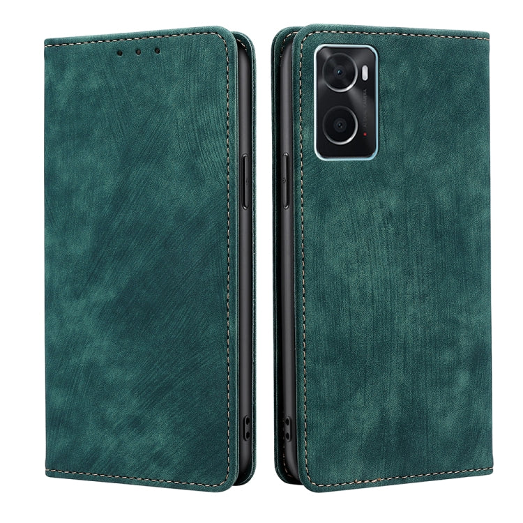 RFID Anti-theft Brush Magnetic Leather Phone Case, For OPPO A36 4G/A76 4G Global, For OPPO Find X2, For OPPO Find X5, For OPPO K10 Pro 5G, For OPPO Reno6 Pro, For OPPO Reno8 5G