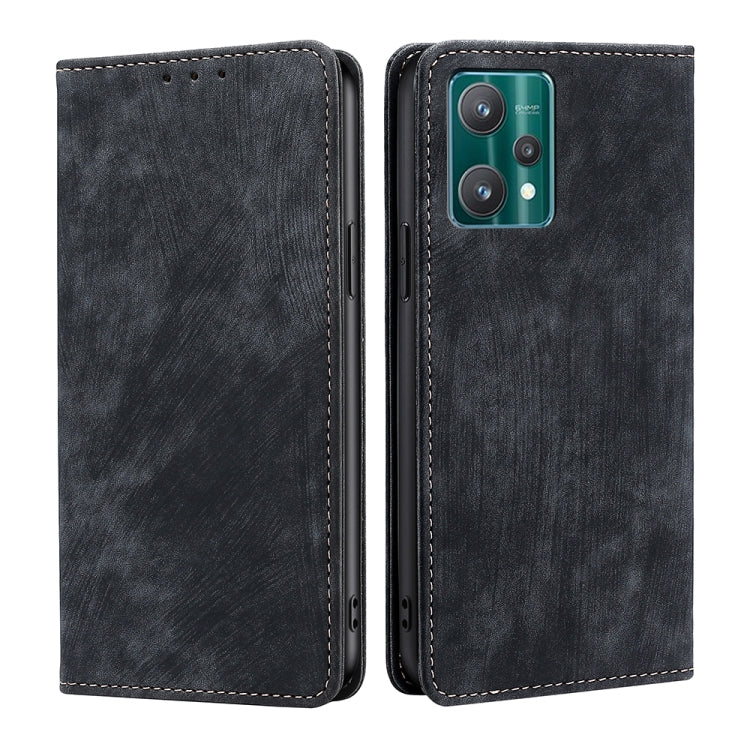 RFID Anti-theft Brush Magnetic Leather Phone Case, For OPPO Reno8 Pro+ 5G, For Realme 9 Pro/V25/Q5 5G, For Realme 9i, For Realme C31, For Realme GT Neo2 5G, For Realme GT Neo3