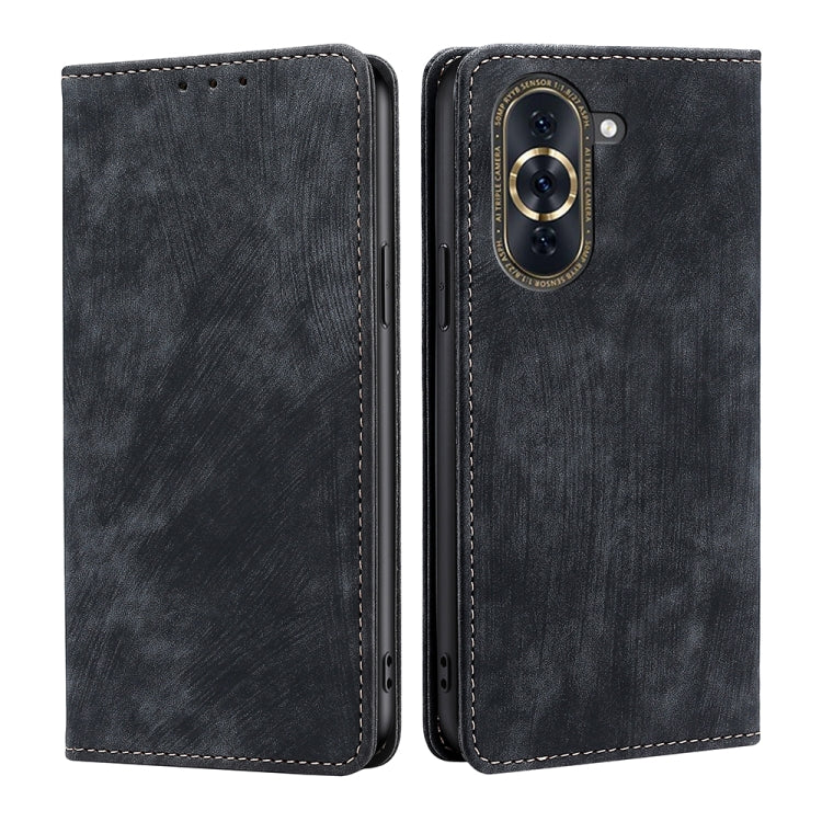 RFID Anti-theft Brush Magnetic Leather Phone Case, For Huawei Nova 8i, For Huawei Mate 40, For Huawei Nova 9 SE 4G, For Huawei Nova 10, For Huawei Nova 10 Pro, For Huawei P50