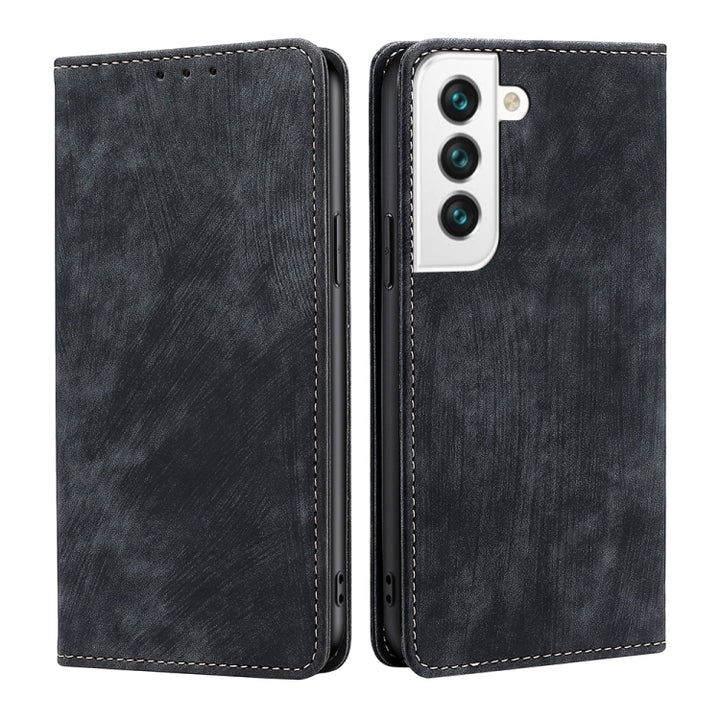 RFID Anti-theft Brush Magnetic Leather Phone Case, For Samsung Galaxy S21 5G, For Samsung Galaxy S21 FE 5G, For Samsung Galaxy S21+ 5G, For Samsung Galaxy S22 5G, For Samsung Galaxy S22+ 5G, For Sony Xperia 10 IV