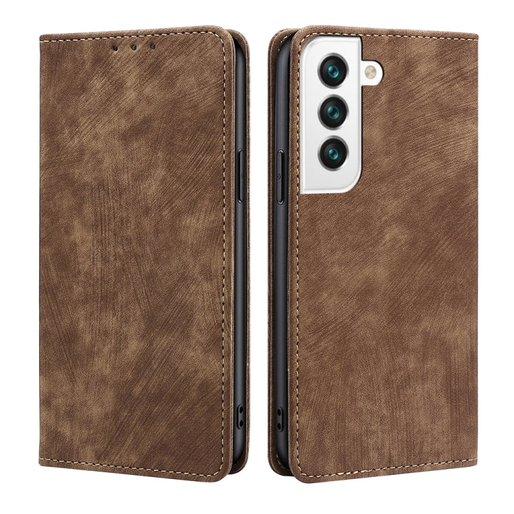 RFID Anti-theft Brush Magnetic Leather Phone Case, For Samsung Galaxy S21 5G, For Samsung Galaxy S21 FE 5G, For Samsung Galaxy S21+ 5G, For Samsung Galaxy S22 5G, For Samsung Galaxy S22+ 5G, For Sony Xperia 10 IV