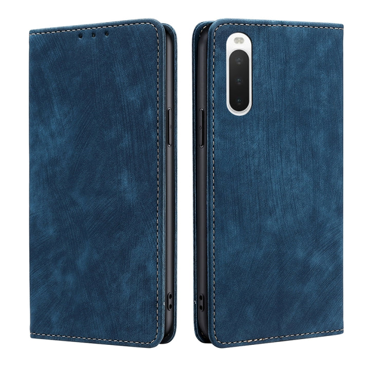 RFID Anti-theft Brush Magnetic Leather Phone Case, For Samsung Galaxy S21 5G, For Samsung Galaxy S21 FE 5G, For Samsung Galaxy S21+ 5G, For Samsung Galaxy S22 5G, For Samsung Galaxy S22+ 5G, For Sony Xperia 10 IV