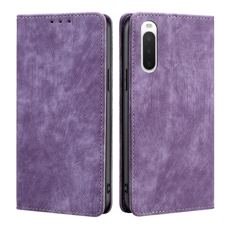 RFID Anti-theft Brush Magnetic Leather Phone Case, For Samsung Galaxy S21 5G, For Samsung Galaxy S21 FE 5G, For Samsung Galaxy S21+ 5G, For Samsung Galaxy S22 5G, For Samsung Galaxy S22+ 5G, For Sony Xperia 10 IV