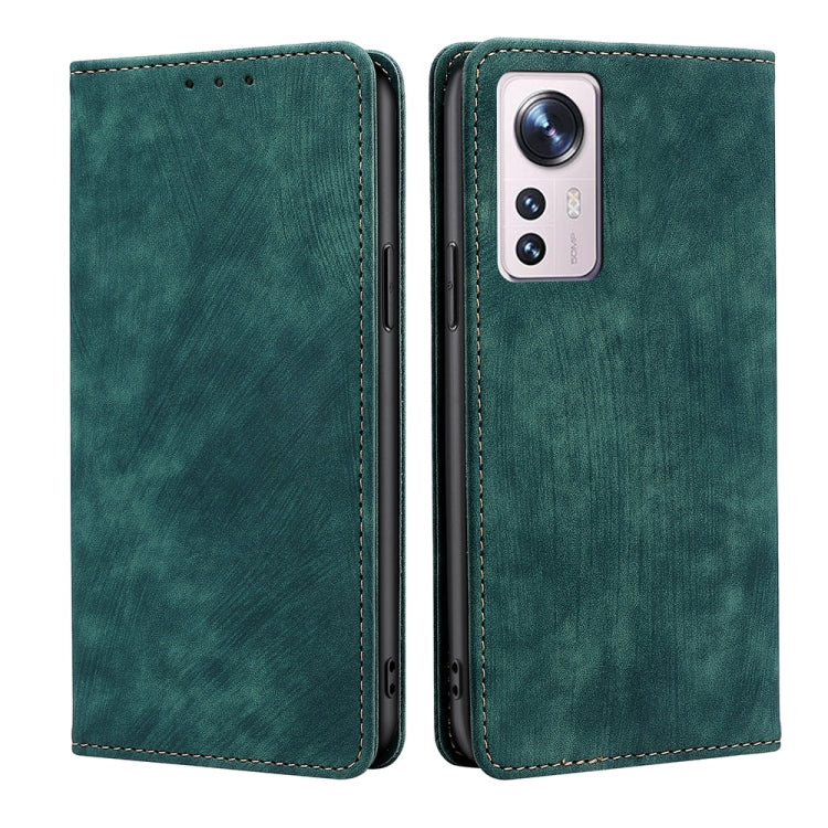 RFID Anti-theft Brush Magnetic Leather Phone Case, For Xiaomi Redmi K50/K50 Pro, For Xiaomi Redmi Note 11 5G/Poco M4 Pro 5G, For Xiaomi Redmi Note 10 JE  Japan, For Xiaomi 12, For Xiaomi 12S Ultra, For Xiaomi Poco C40