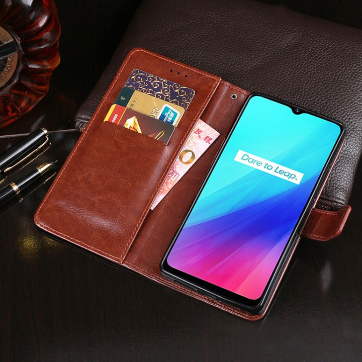 idewei Crazy Horse Texture Horizontal Flip Leather Case with Holder & Card Slots & Wallet, For OPPO Realme C3, For Xiaomi Redmi Note 9 Pro, For Xiaomi Redmi Note 9 Pro Max, For Galaxy A11