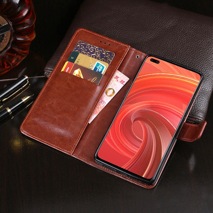 idewei Crazy Horse Texture Horizontal Flip Leather Case with Holder & Card Slots & Wallet, For OPPO Realme X50 Pro, For Xiaomi Redmi Note 9S, For Xiaomi Redmi K30 Pro