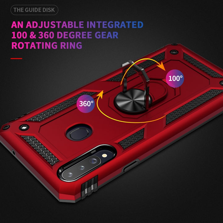 Shockproof TPU + PC Protective Case with 360 Degree Rotating Holder, For Galaxy A20s