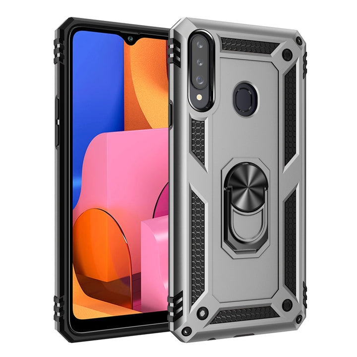 Shockproof TPU + PC Protective Case with 360 Degree Rotating Holder, For Galaxy A20s