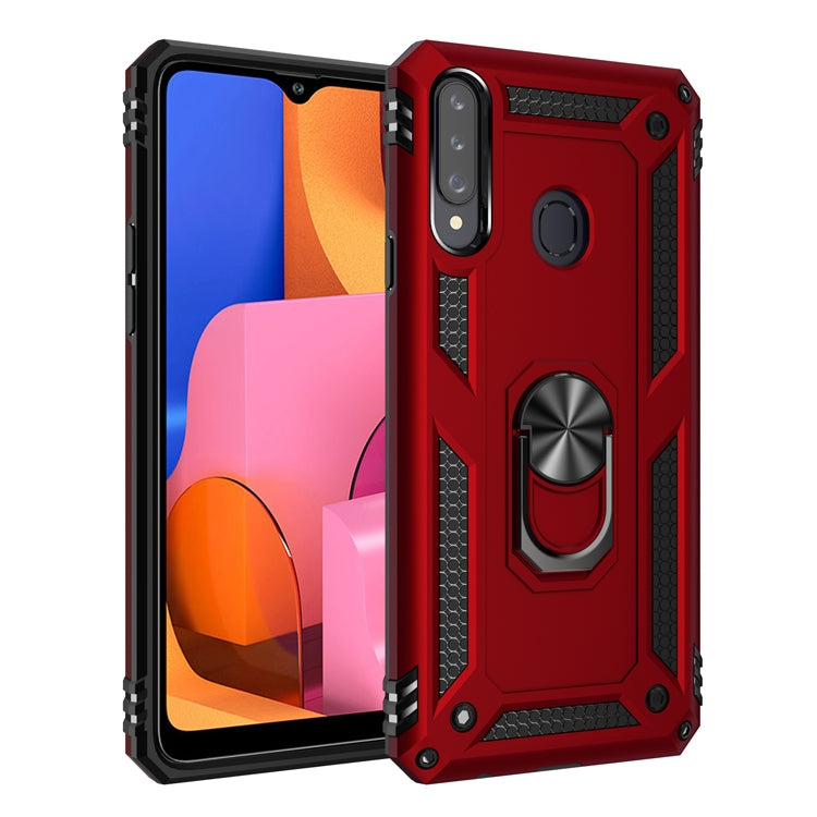 Shockproof TPU + PC Protective Case with 360 Degree Rotating Holder, For Galaxy A20s