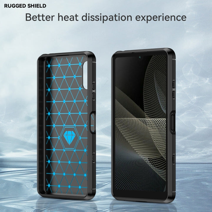 Brushed Texture Carbon Fiber TPU Phone Case, For Sony Xperia Ace II, For Sony Xperia 1 IV, For Sony Xperia 10 IV, For Sony Xperia Ace III