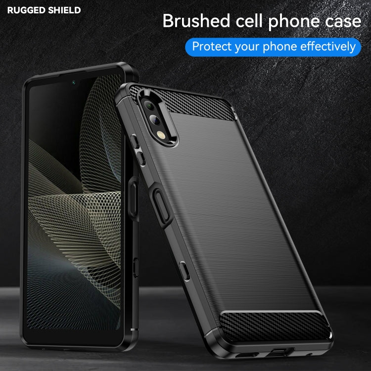 Brushed Texture Carbon Fiber TPU Phone Case, For Sony Xperia Ace II, For Sony Xperia 1 IV, For Sony Xperia 10 IV, For Sony Xperia Ace III