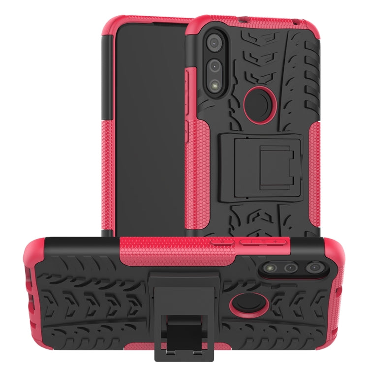 Tire Texture Shockproof TPU+PC Protective Case with Holder, For Motorola Moto E (2020), For Sony Xperia 1 II, For Huawei P40 Lite, For Huawei Y7P