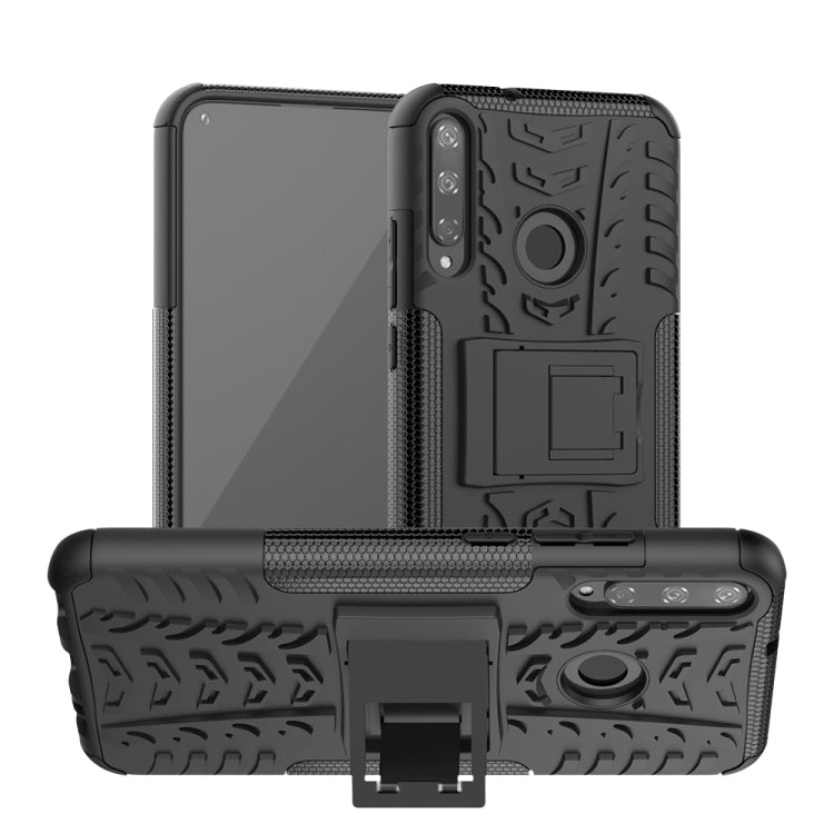 Tire Texture Shockproof TPU+PC Protective Case with Holder, For Motorola Moto E (2020), For Sony Xperia 1 II, For Huawei P40 Lite, For Huawei Y7P