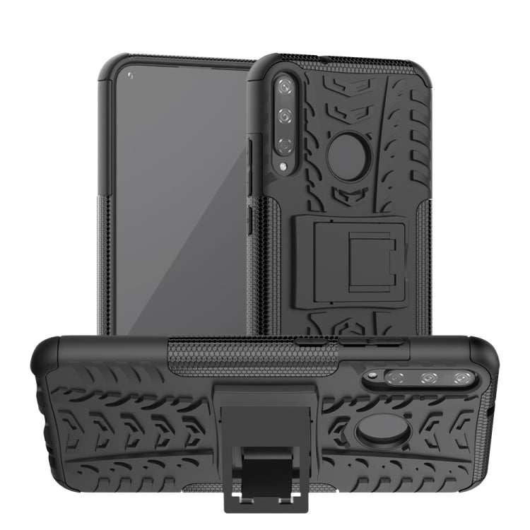 Tire Texture Shockproof TPU+PC Protective Case with Holder, For Huawei Honor Play 3, For LG V60 ThinQ, For Nokia 2.3, For Galaxy A70e