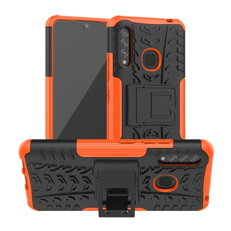 Tire Texture Shockproof TPU+PC Protective Case with Holder, For Huawei Honor Play 3, For LG V60 ThinQ, For Nokia 2.3, For Galaxy A70e