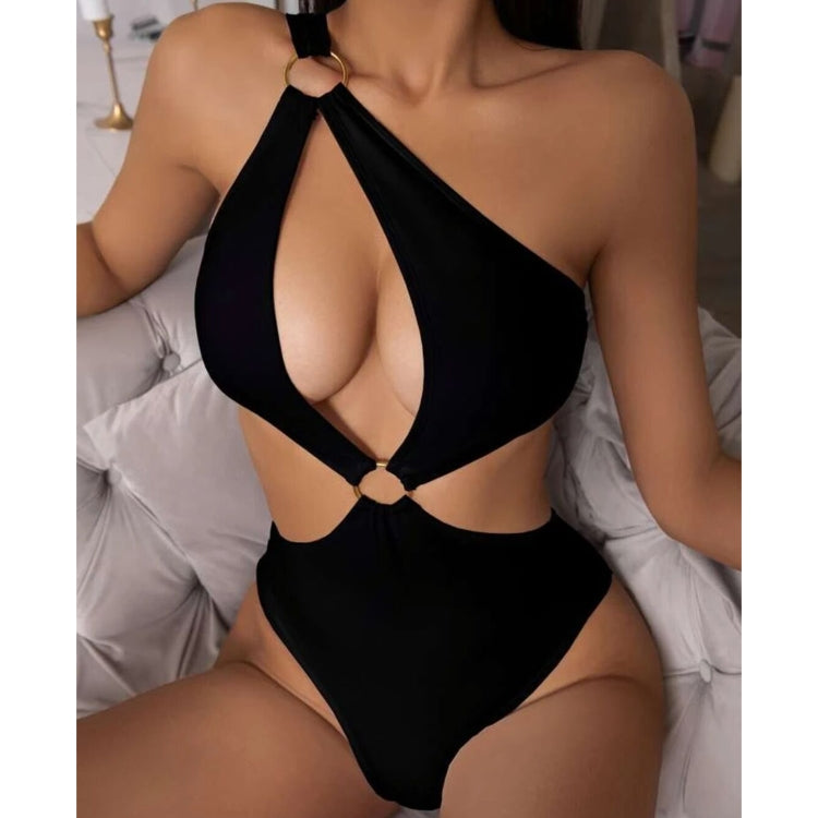 Solid Color One Piece Bikini Swimsuit, S, M, L, XL