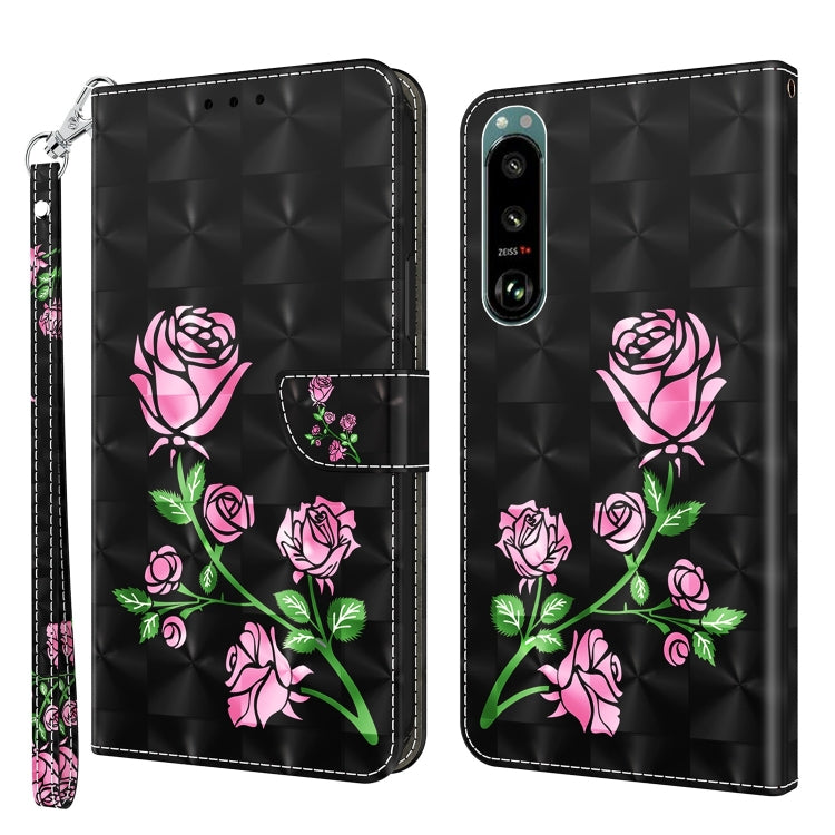 3D Painted Leather Phone Case, For Sony Xperia 5 II, For Sony Xperia 5 III, For Sony Xperia 10 II, For Sony Xperia 10 III