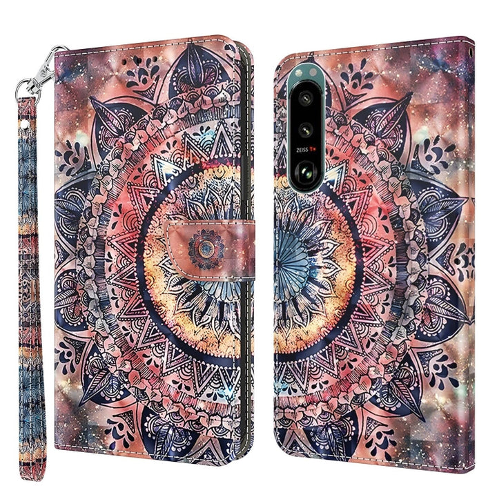 3D Painted Leather Phone Case, For Sony Xperia 5 II, For Sony Xperia 5 III, For Sony Xperia 10 II, For Sony Xperia 10 III