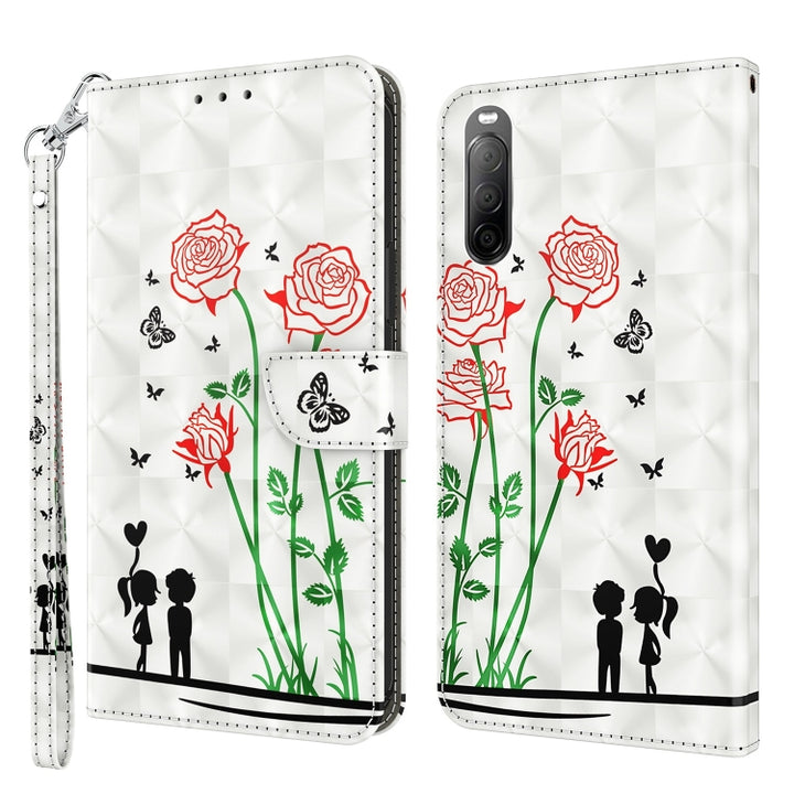 3D Painted Leather Phone Case, For Sony Xperia 5 II, For Sony Xperia 5 III, For Sony Xperia 10 II, For Sony Xperia 10 III