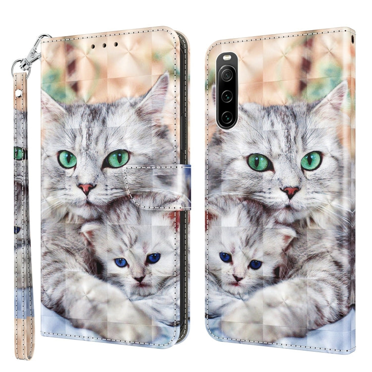 3D Painted Leather Phone Case, For Sony Xperia 1 IV, For Sony Xperia 10 IV