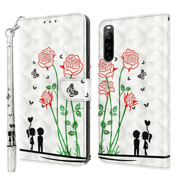 3D Painted Leather Phone Case, For Sony Xperia 1 IV, For Sony Xperia 10 IV