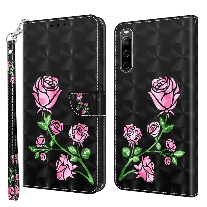 3D Painted Leather Phone Case, For Sony Xperia 1 IV, For Sony Xperia 10 IV