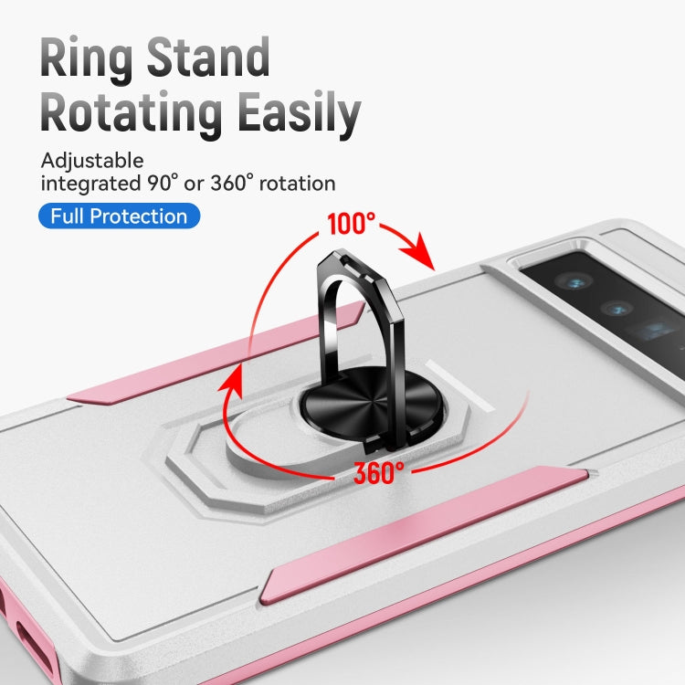 Ring Kickstand Heavy Duty Shockproof Phone Case, For Google Pixel 7 Pro