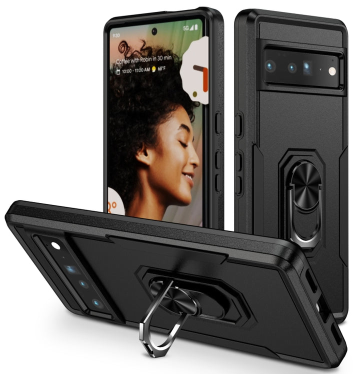 Ring Kickstand Heavy Duty Shockproof Phone Case, For Google Pixel 7 Pro