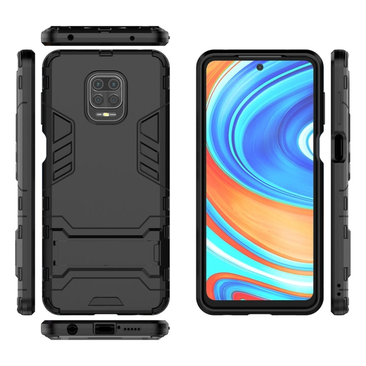 Shockproof PC + TPU Protective Case with Invisible Holder, For Xiaomi Redmi Note 9 Pro Max, For Huawei Y7P