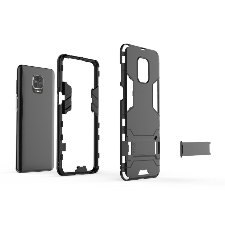 Shockproof PC + TPU Protective Case with Invisible Holder, For Xiaomi Redmi Note 9 Pro Max, For Huawei Y7P