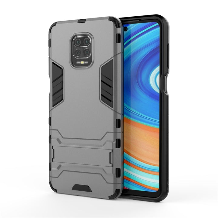 Shockproof PC + TPU Protective Case with Invisible Holder, For Xiaomi Redmi Note 9 Pro Max, For Huawei Y7P