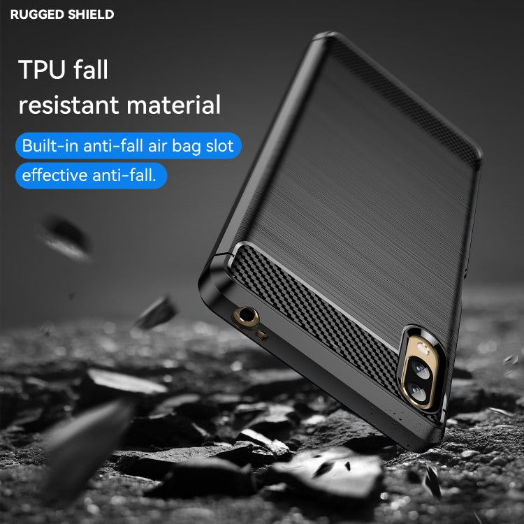 Brushed Texture Carbon Fiber TPU Phone Case, For Sony Xperia L3, For Sony Xperia XZ1, For Sony Xperia 8/8 Lite, For Sony Xperia 5 III, For Sony Xperia Pro-I