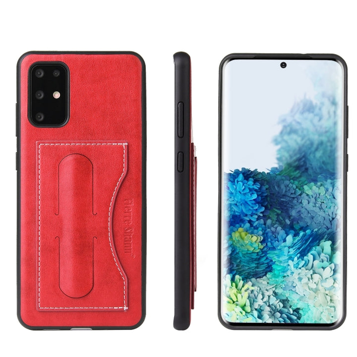 Fierre Shann Full Coverage PU Leather Protective Case with Holder & Card Slot, For Galaxy S20, For Galaxy S20+, For Galaxy S20 Ultra, For Huawei Mate 30, For Huawei Mate 30 Pro