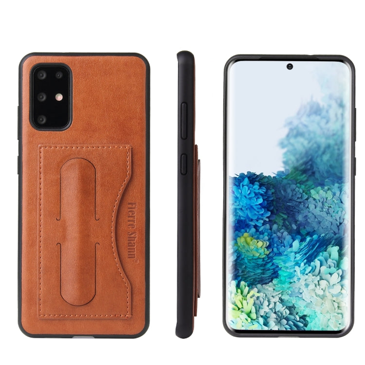 Fierre Shann Full Coverage PU Leather Protective Case with Holder & Card Slot, For Galaxy S20, For Galaxy S20+, For Galaxy S20 Ultra, For Huawei Mate 30, For Huawei Mate 30 Pro