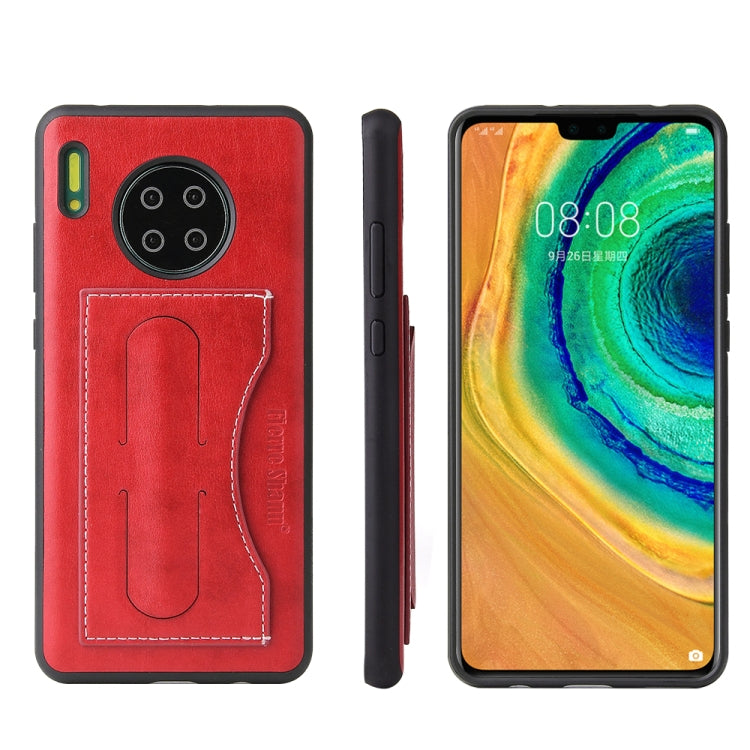 Fierre Shann Full Coverage PU Leather Protective Case with Holder & Card Slot, For Galaxy S20, For Galaxy S20+, For Galaxy S20 Ultra, For Huawei Mate 30, For Huawei Mate 30 Pro