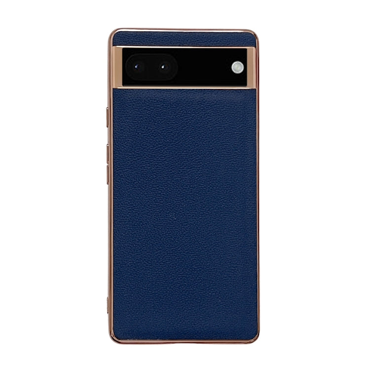 Genuine Leather Luolai Series Nano Electroplating Phone Case, For Google Pixel 6, For Google Pixel 6 Pro, For Google Pixel 7, For Google Pixel 7 Pro