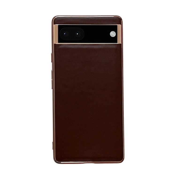 Genuine Leather Xiaoya Series Nano Electroplating Phone Case, For Google Pixel 6, For Google Pixel 6 Pro, For Google Pixel 7, For Google Pixel 7 Pro