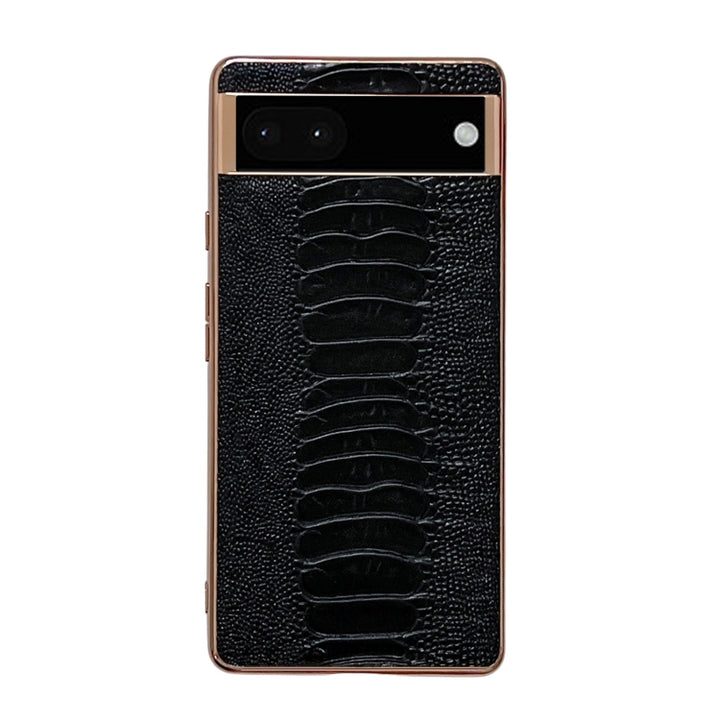 Genuine Leather Weilai Series Nano Electroplating Phone Case, For Google Pixel 6, For Google Pixel 6 Pro, For Google Pixel 7, For Google Pixel 7 Pro