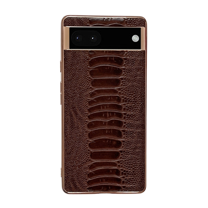 Genuine Leather Weilai Series Nano Electroplating Phone Case, For Google Pixel 6, For Google Pixel 6 Pro, For Google Pixel 7, For Google Pixel 7 Pro