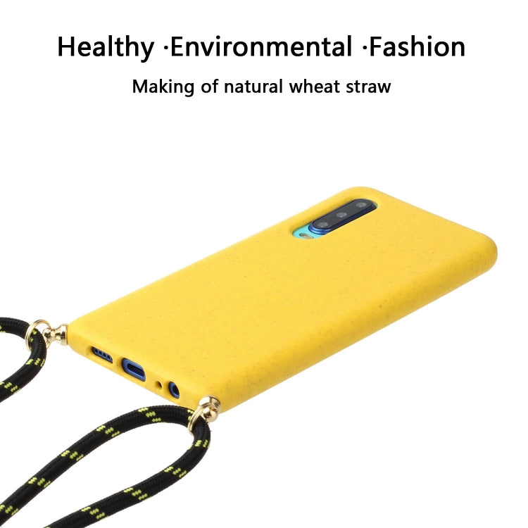 Wheat Straw Material + TPU Protective Case with Lanyard, For Huawei P30, For Huawei P30 Lite, For Huawei P30 Pro, For Galaxy S20 Plus, For Samsung Galaxy S10, For Samsung Galaxy S10 Plus