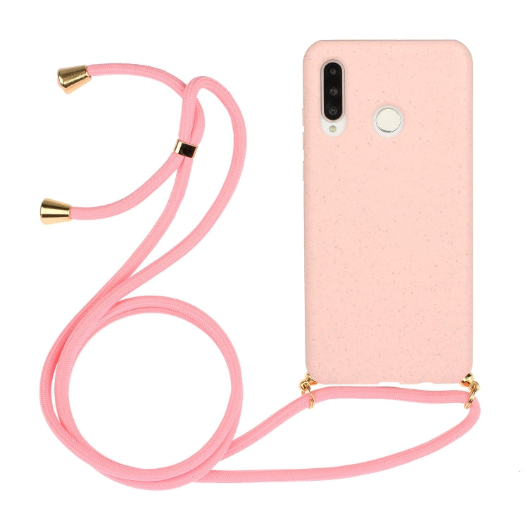 Wheat Straw Material + TPU Protective Case with Lanyard, For Huawei P30, For Huawei P30 Lite, For Huawei P30 Pro, For Galaxy S20 Plus, For Samsung Galaxy S10, For Samsung Galaxy S10 Plus