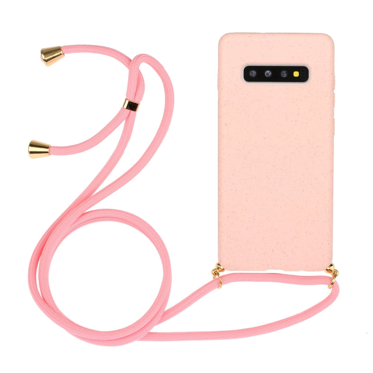 Wheat Straw Material + TPU Protective Case with Lanyard, For Huawei P30, For Huawei P30 Lite, For Huawei P30 Pro, For Galaxy S20 Plus, For Samsung Galaxy S10, For Samsung Galaxy S10 Plus