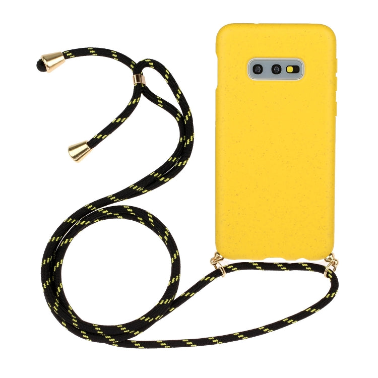 Wheat Straw Material + TPU Protective Case with Lanyard, For Samsung Galaxy S10e, For Samsung Galaxy S20, For Samsung Galaxy S20 Plus, For Samsung Galaxy S20 Ultra