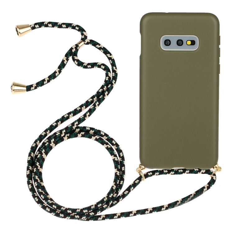 Wheat Straw Material + TPU Protective Case with Lanyard, For Samsung Galaxy S10e, For Samsung Galaxy S20, For Samsung Galaxy S20 Plus, For Samsung Galaxy S20 Ultra