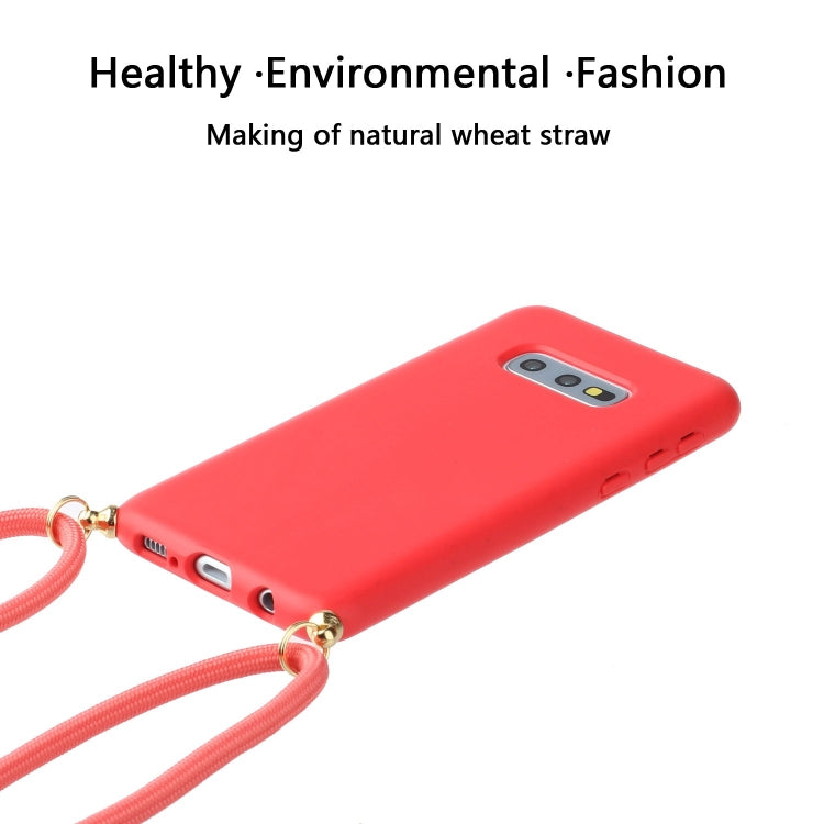 Wheat Straw Material + TPU Protective Case with Lanyard, For Samsung Galaxy S10e, For Samsung Galaxy S20, For Samsung Galaxy S20 Plus, For Samsung Galaxy S20 Ultra