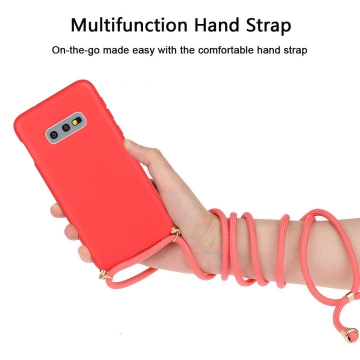 Wheat Straw Material + TPU Protective Case with Lanyard, For Samsung Galaxy S10e, For Samsung Galaxy S20, For Samsung Galaxy S20 Plus, For Samsung Galaxy S20 Ultra