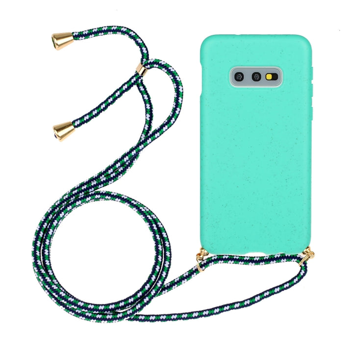 Wheat Straw Material + TPU Protective Case with Lanyard, For Samsung Galaxy S10e, For Samsung Galaxy S20, For Samsung Galaxy S20 Plus, For Samsung Galaxy S20 Ultra