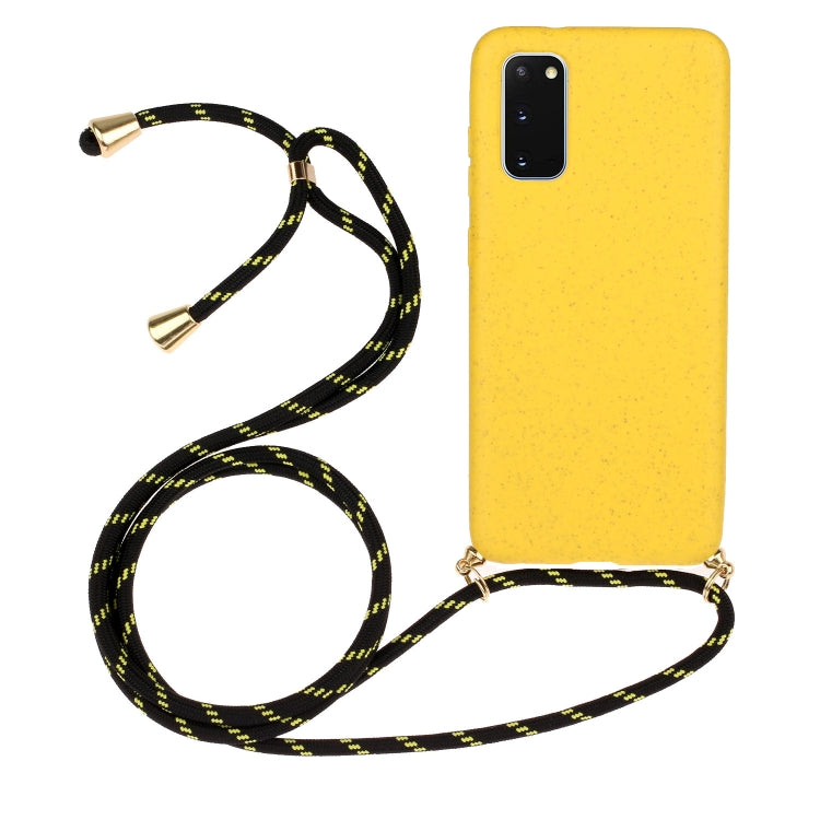 Wheat Straw Material + TPU Protective Case with Lanyard, For Samsung Galaxy S10e, For Samsung Galaxy S20, For Samsung Galaxy S20 Plus, For Samsung Galaxy S20 Ultra