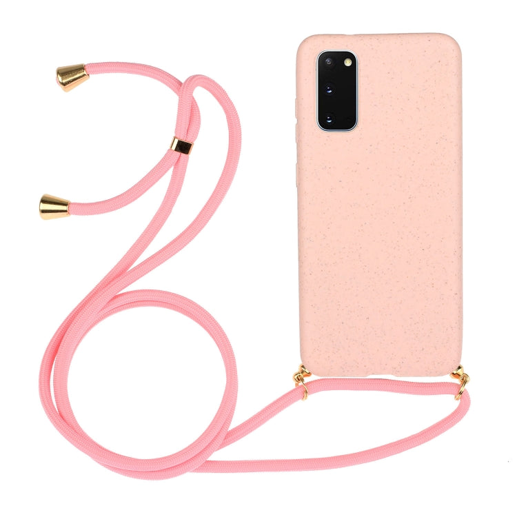 Wheat Straw Material + TPU Protective Case with Lanyard, For Samsung Galaxy S10e, For Samsung Galaxy S20, For Samsung Galaxy S20 Plus, For Samsung Galaxy S20 Ultra